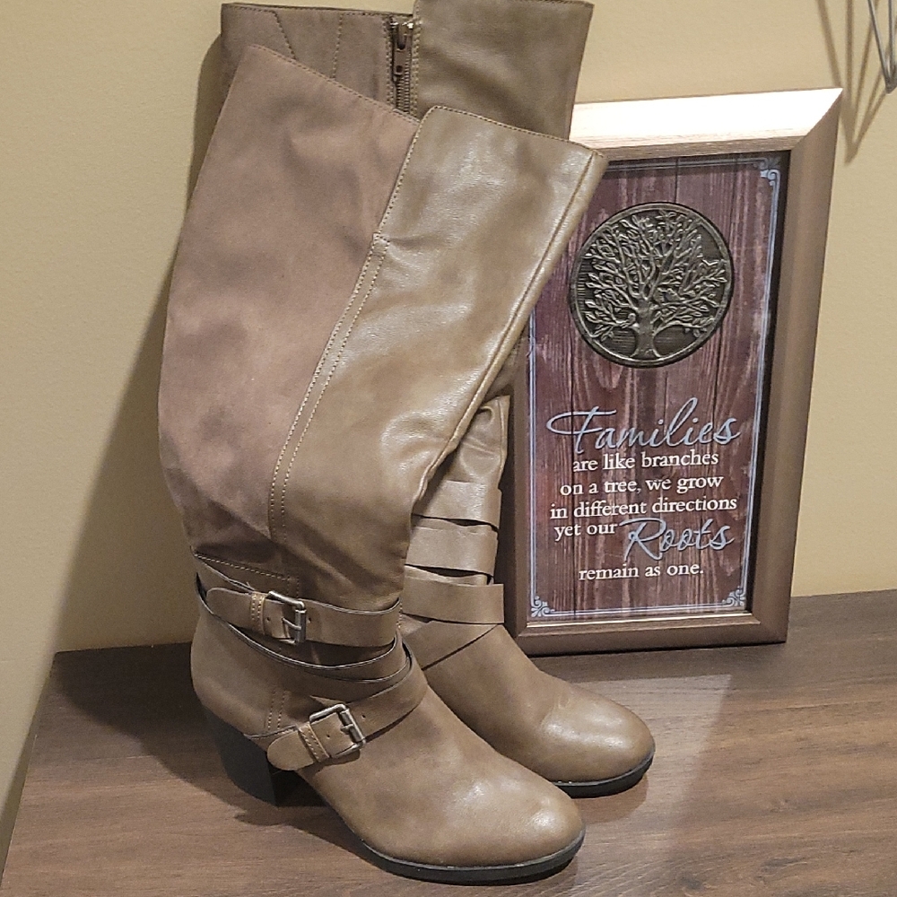 Style & Co. Tan Over the Knee Boots